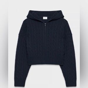 Aritzia Octavia Zip Hoodie in color Navy
